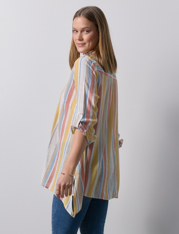Camisa Larga MULTI/AMARILLO
