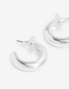 Aros Argollas Metal Argollas De Metal Bañado En Plata - Plateado