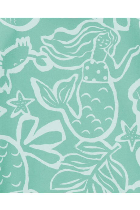 Traje de baño dos piezas con manga larga y protección UPF 50+ diseño sirenas. Talles 2-5T Traje de baño dos piezas con manga larga y protección UPF 50+ diseño sirenas. Talles 2-5T