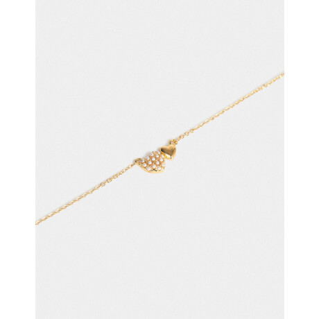 Collares Cortos Con corazón Dorado