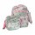 Set Mochila 3 Piezas Estampado Helados Escolar Resistente Verde Claro