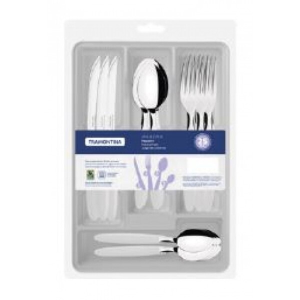 Juego de cubiertos Ipanema blanco con cubiertero 25 piezas | Tramontina 23398/894 Juego de cubiertos Ipanema blanco con cubiertero 25 piezas | Tramontina 23398/894