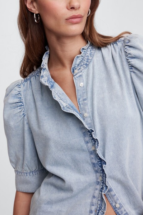Camisa De Jean Mujer Light Wash