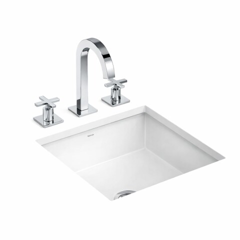 Bacha de embutir cuadrada 41 cm blanca Deca Bacha De Embutir Cuadrada 41 Cm Blanca Deca