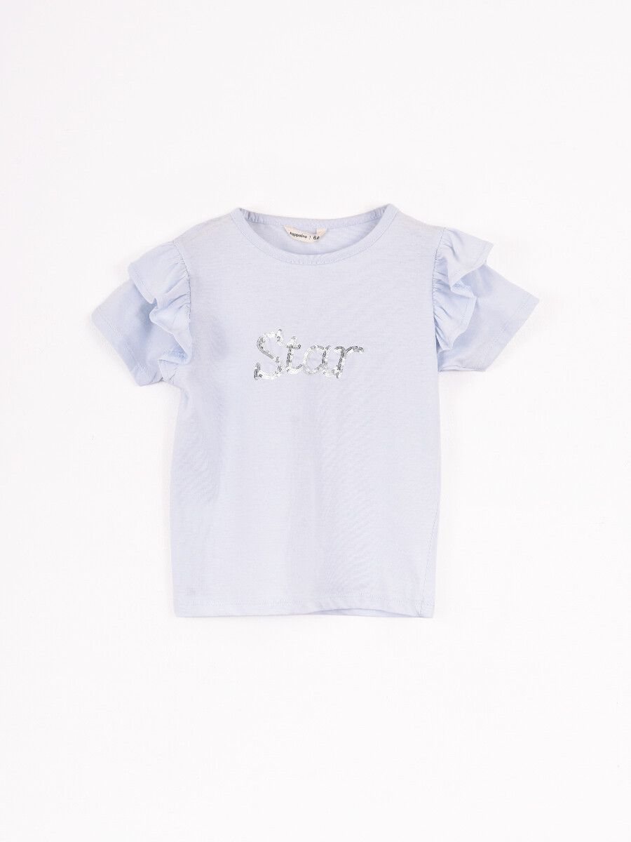 REMERA CUTE - CELESTE 