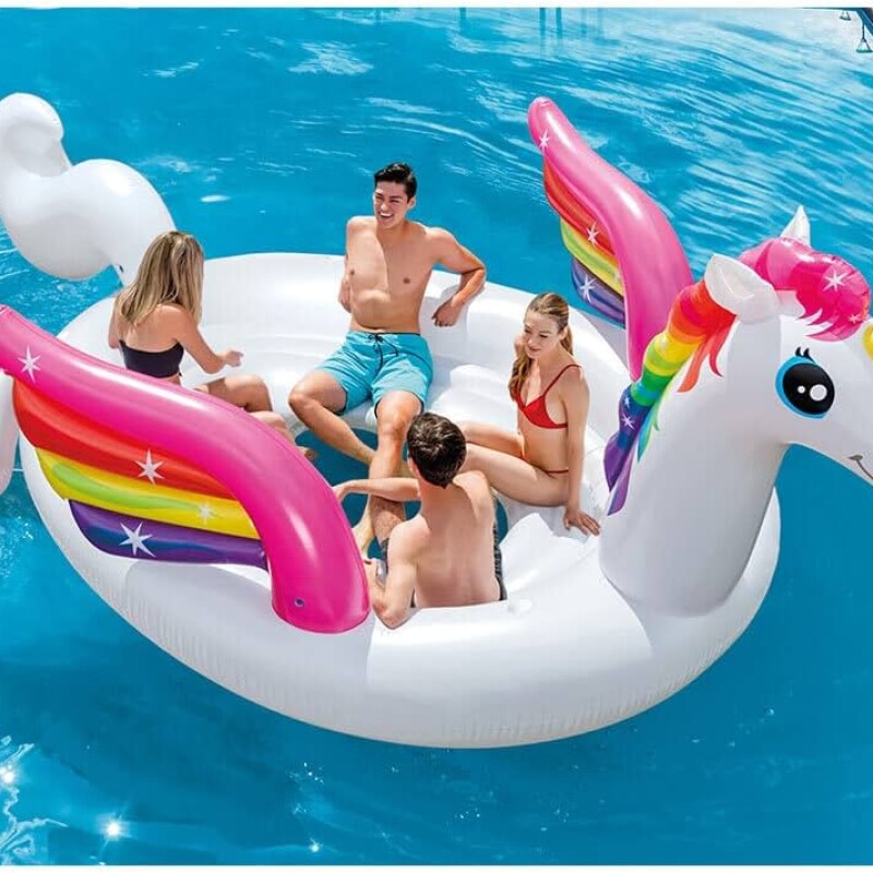 INTEX MEGA FIESTA FLOTANTE UNICORNIO PARA 4 PERSONAS 429 X 302 X 152 CMS Intex Mega Fiesta Flotante Unicornio Para 4 Personas 429 X 302 X 152 Cms