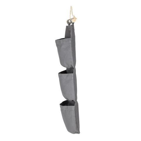 Organizador gris de 3 bolsillos para pared TM0133