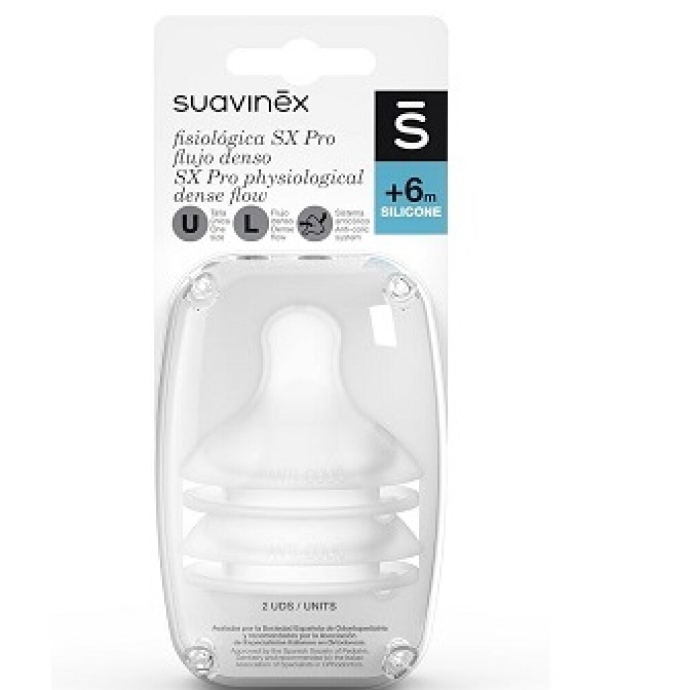 Set Tetina Fisiológica Suavinex Talle 6+ Flujo L