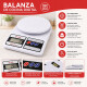 Balanza de cocina digital en plástico BLANCO