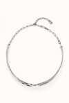 COLLAR DOBLE BAÑADO EN PLATA DE LEY CON TOPACIO BLANCO Colgante