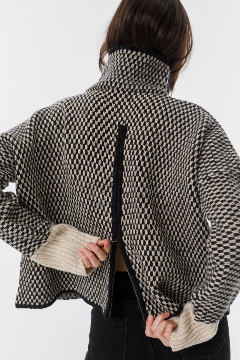 Sweater Glass Negro/Beige