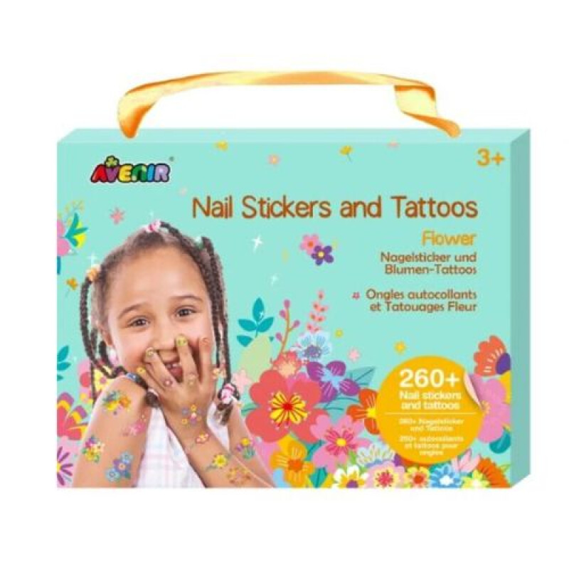 Valija con Stickers y Tatto- Flores Valija Con Stickers Y Tatto- Flores