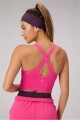Top Seamless Built-In Bra Mujer Pink Crush