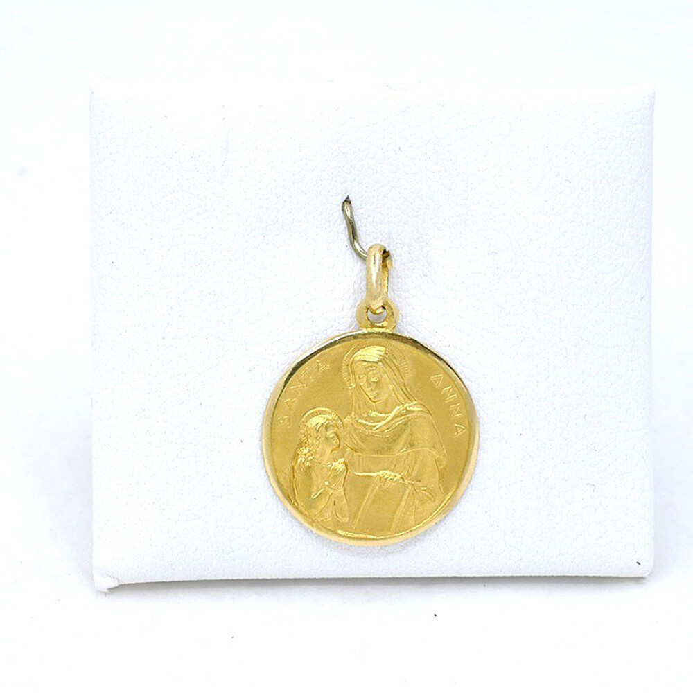 Medalla Religiosa Santa Anna En Oro 18K Medalla Religiosa Santa Anna En Oro 18K