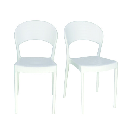 Kit x2 Silla Sissi Tramontina · Cerrada Blanca