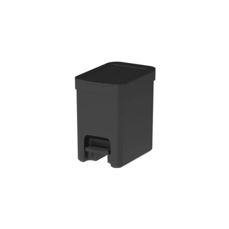 Papelera con pedal de 6 Lts Negro