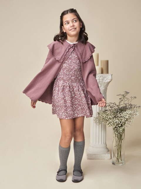 Capa De Punto Acabado Purpura