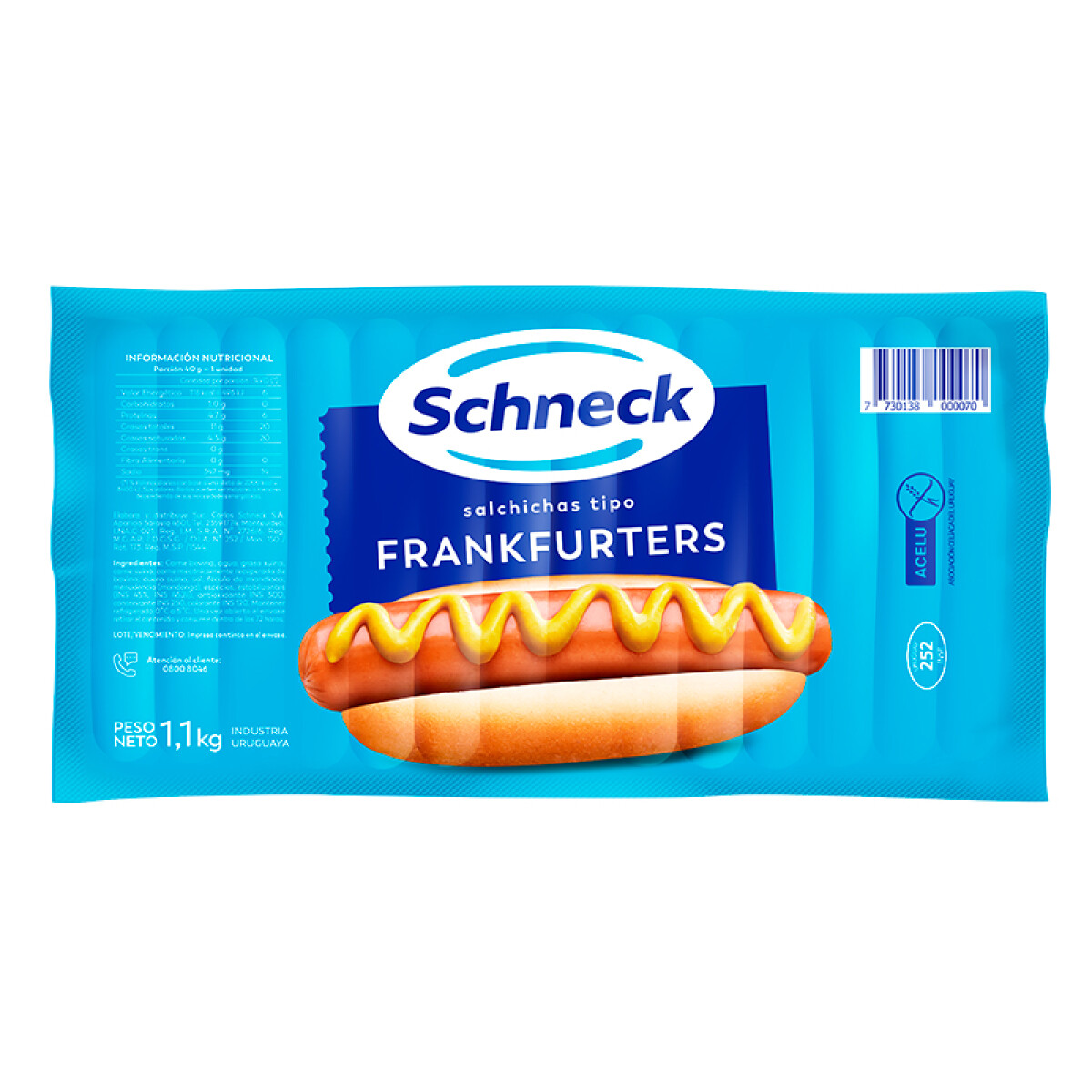 Frankfruters Schneck Cortos - x 27 unidades 