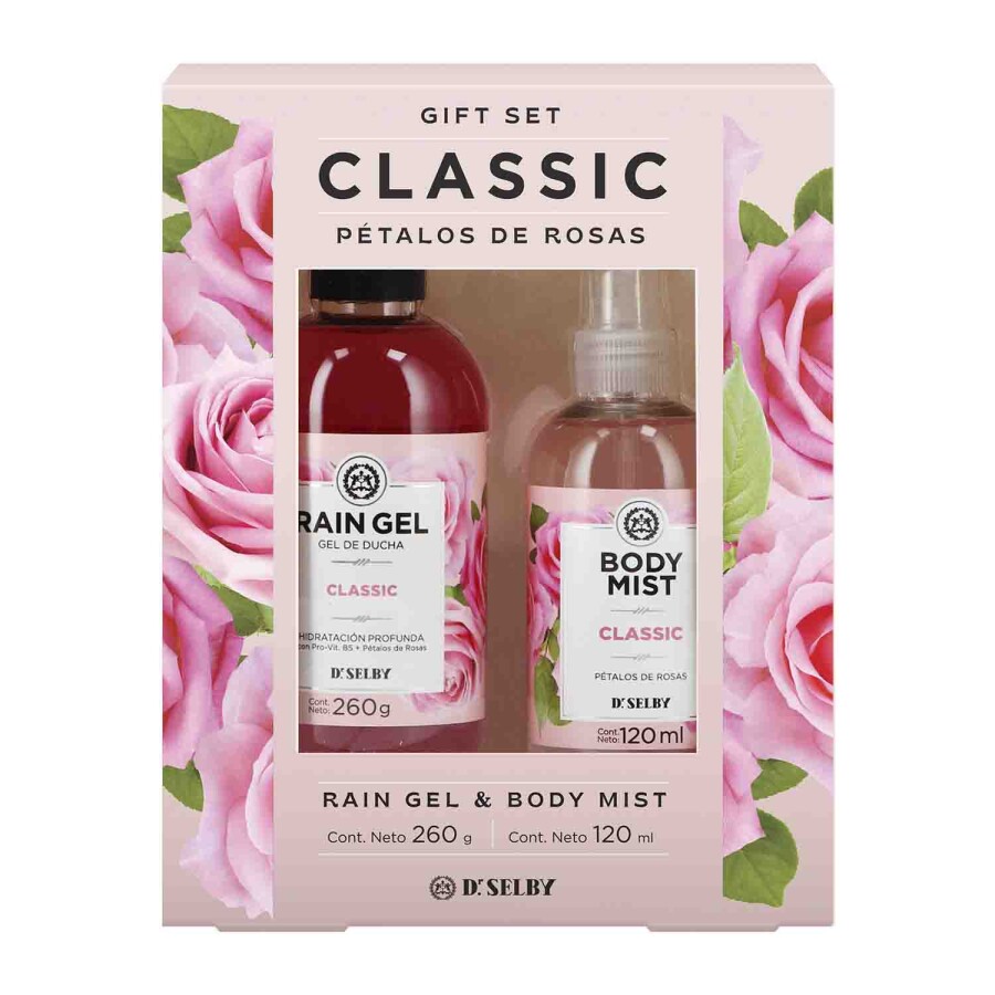 Set de Regalo Classic Body Mist 120 ml + Gel de Ducha 260 g - Rain Gel Set de Regalo Classic Body Mist 120 ml + Gel de Ducha 260 g - Rain Gel