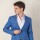 Saco de lino Slim Fit Blue