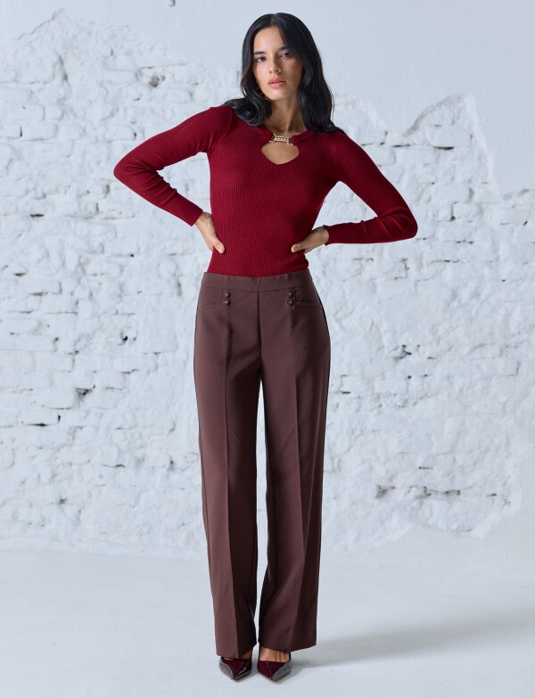 Pantalon Relaxed & Wide Leg MARRON