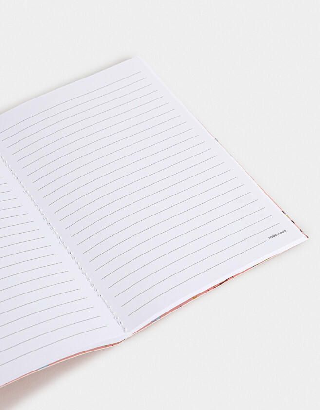 Anotadores Cuadernos y Memos Cuaderno A5 Tapa Blanda Encuadernado Con Bordados - Rosa Claro