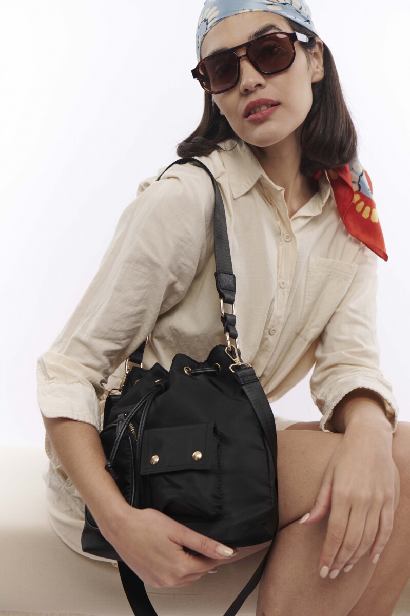 Morral fruncido - Negro 