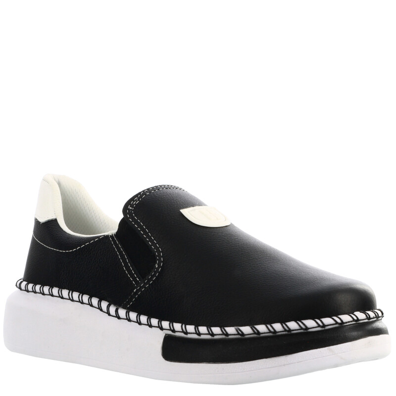 Zapato de Mujer Bottero c/elástico Negro - Blanco