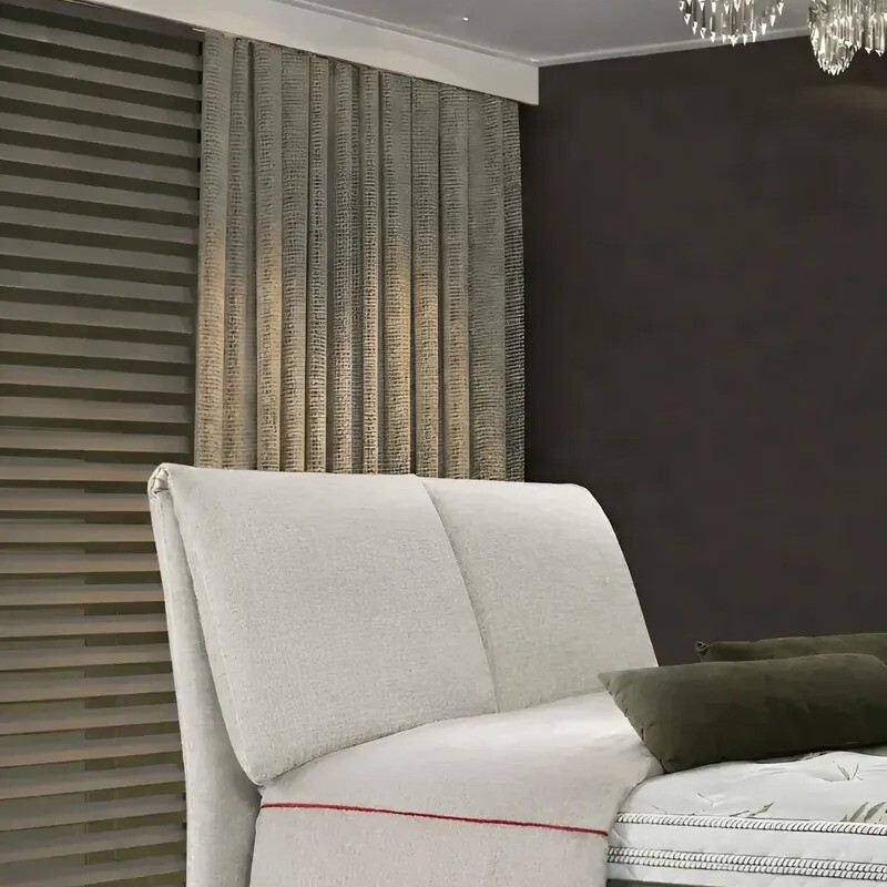 Respaldo para sommier Queen 1.80 Mts - Tela Beige Clara Respaldo para sommier Queen 1.80 Mts - Tela Beige Clara