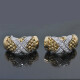 Caravanas clips combinadas en oro 18k con brillantes Caravanas clips combinadas en oro 18k con brillantes