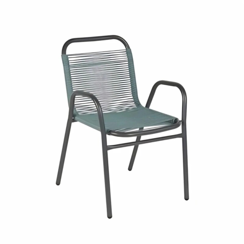 Silla Simil Rattan Linea Verde Oscuro Silla Simil Rattan Linea Verde Oscuro
