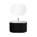 MUEBLE DE BAÑO PVC NEGRO CON ESPEJO LUZ LED MODELO LT6002-80 / MUEBLE + ESPEJO LED - 80 cm Mueble De Baño Pvc Negro Con Espejo Luz Led Modelo Lt6002-80 / Mueble + Espejo Led - 80 Cm