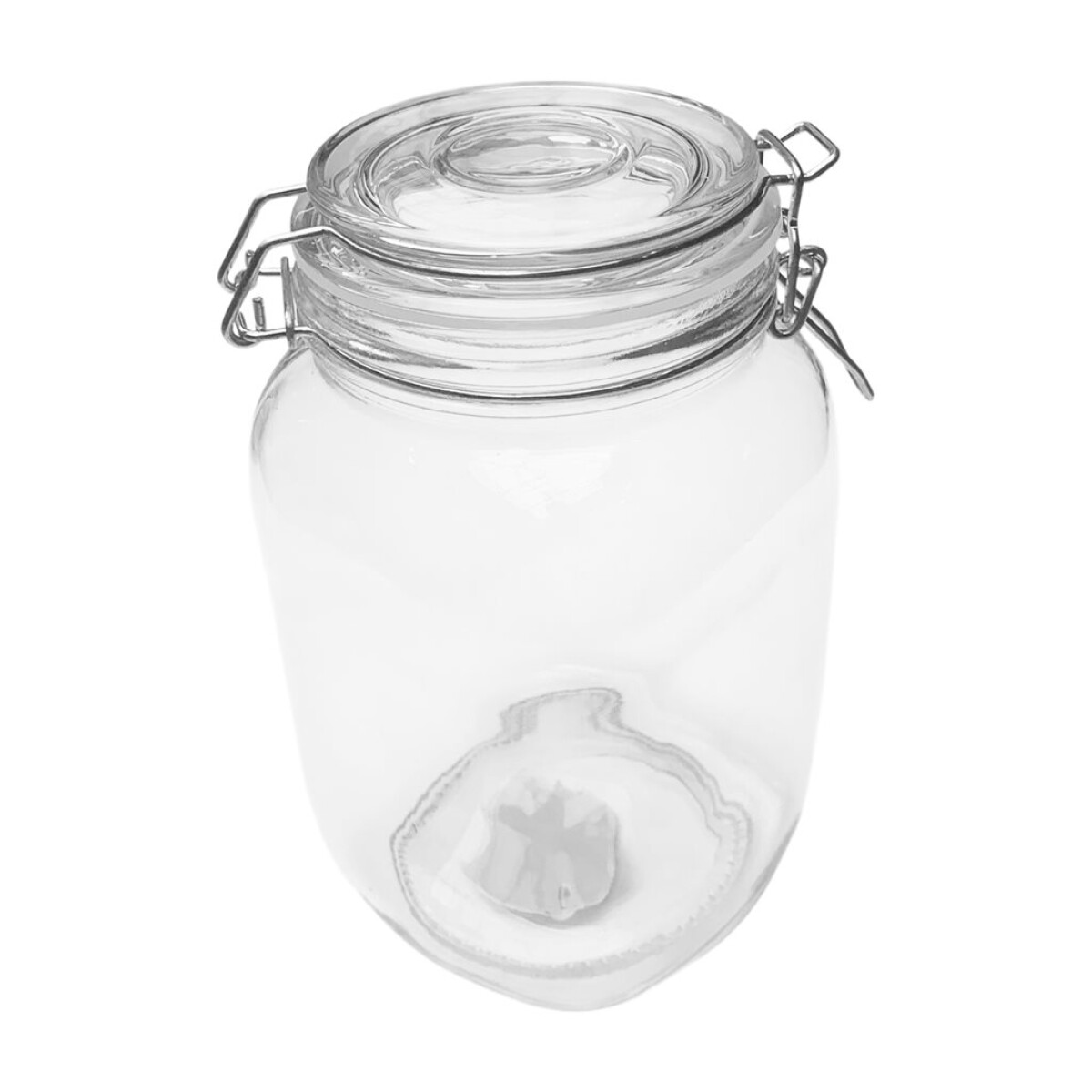 RECIPIENTE VIDRIO SEMICUADRADO 1500ML TAPA BROCHE 11X11X19.5CM 
