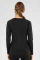 Remera manga larga fit Negro