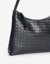City Cartera Formato City Trenzada Con Asa De Hombro - Negro