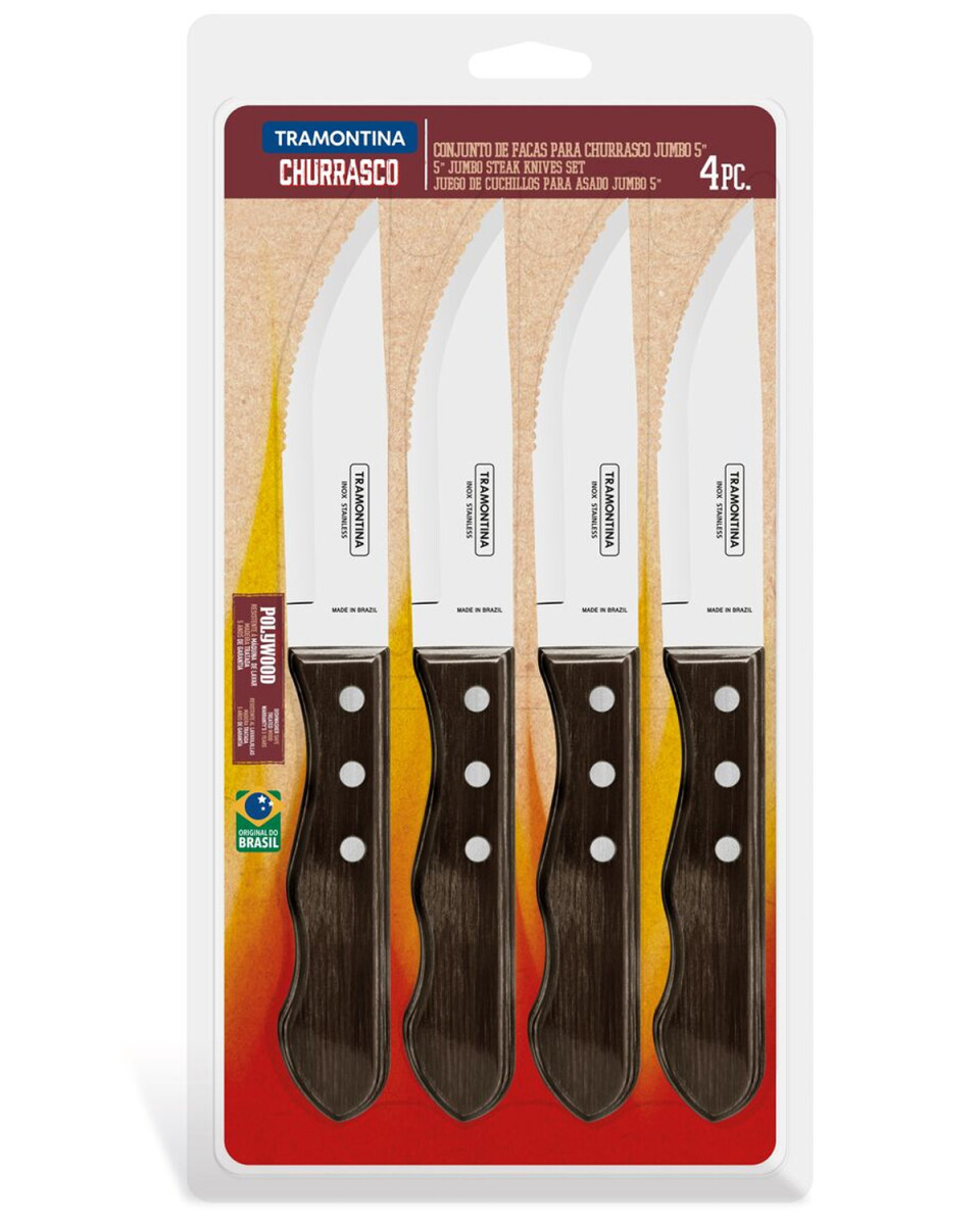 Set x4 cuchillos para asado Tramontina Jumbo 