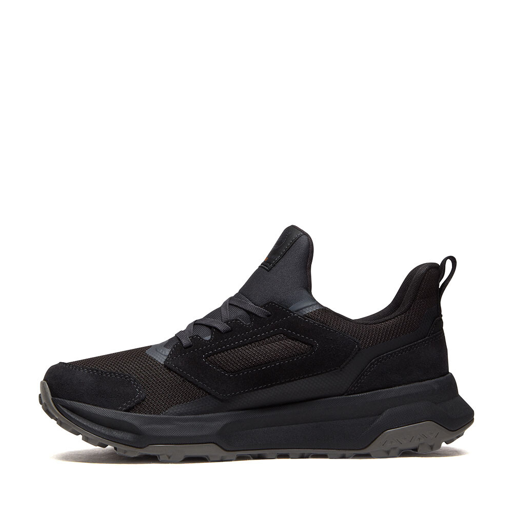 Low Lace Up Sneaker Black Mesh