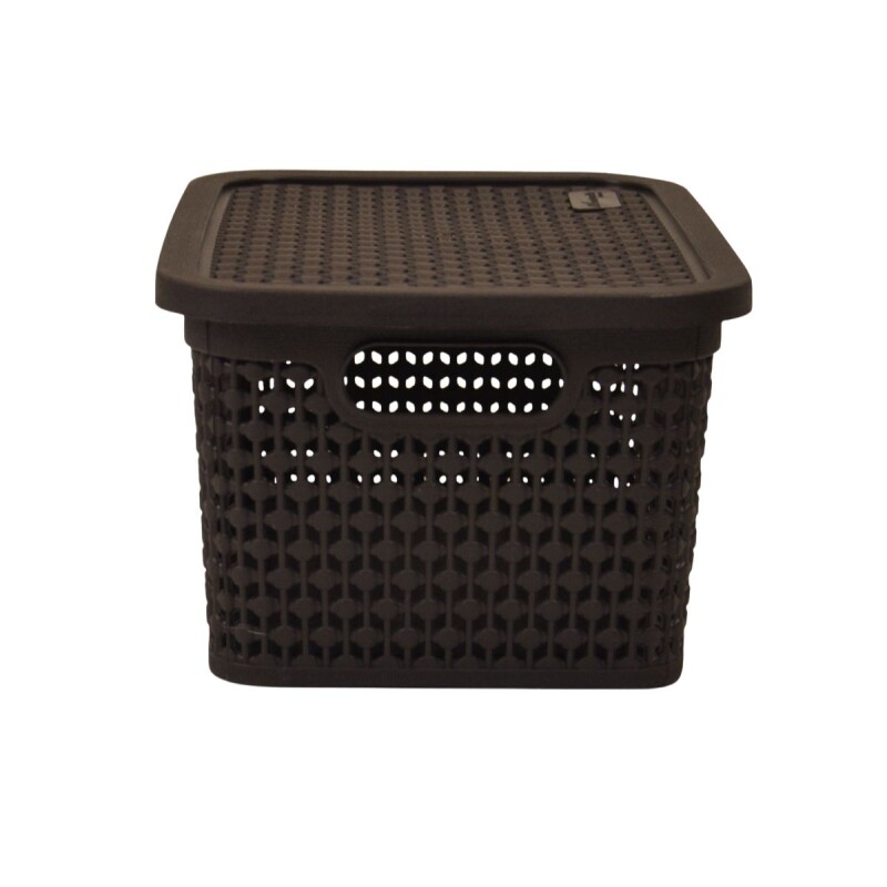 Caja simil ratán 2,5 Lts CHOCOLATE
