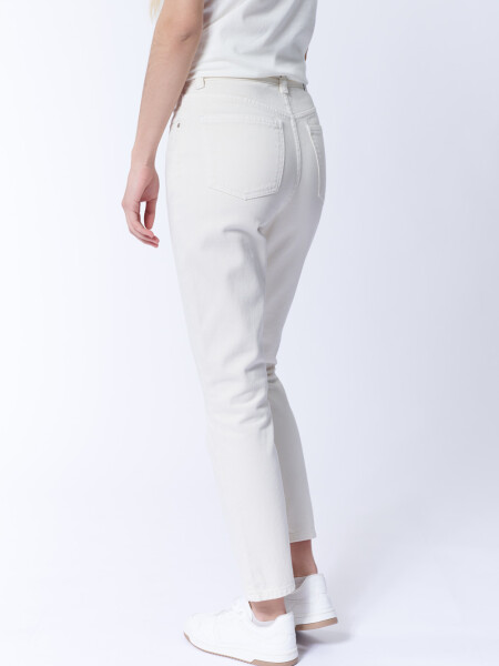 Pantalón jean recto clásico Crudo