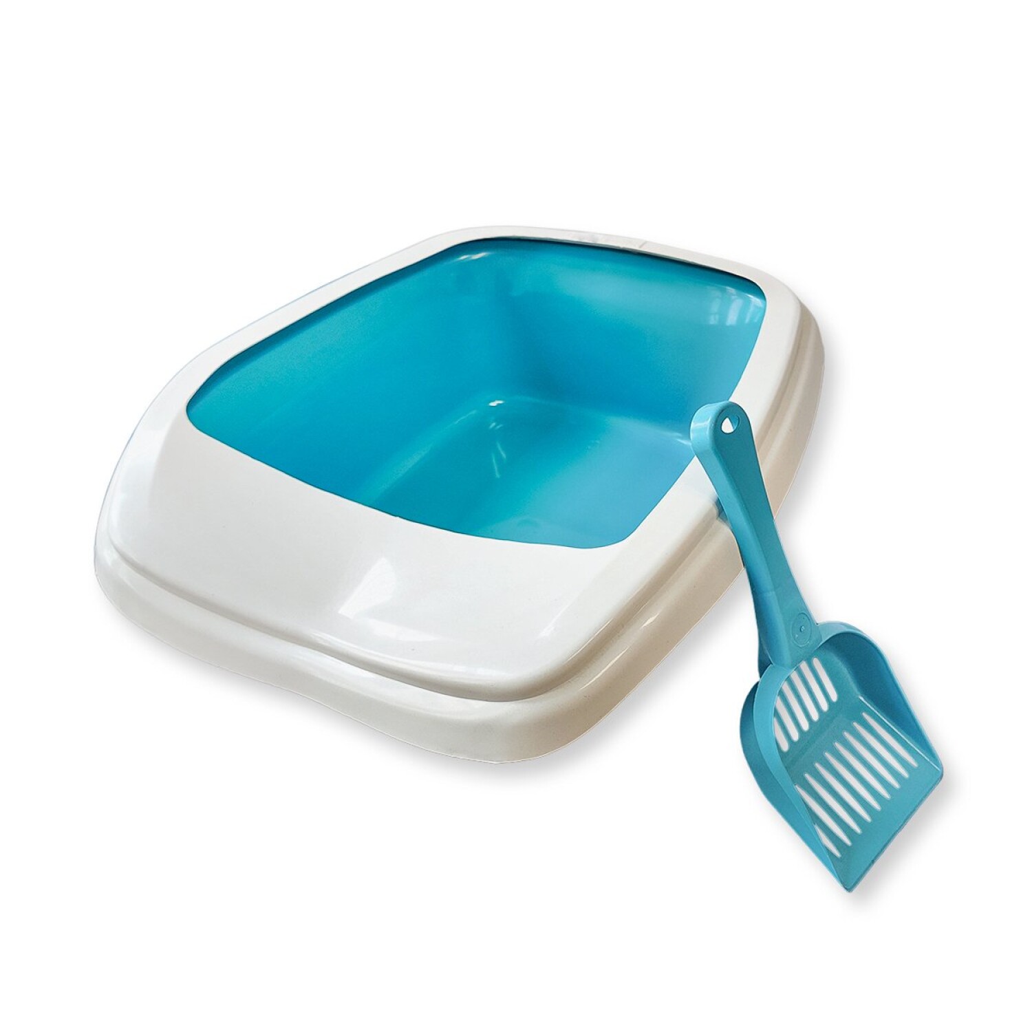 Baño Sanitario Arenero Gato Bandeja Abierto Con Pala Litera