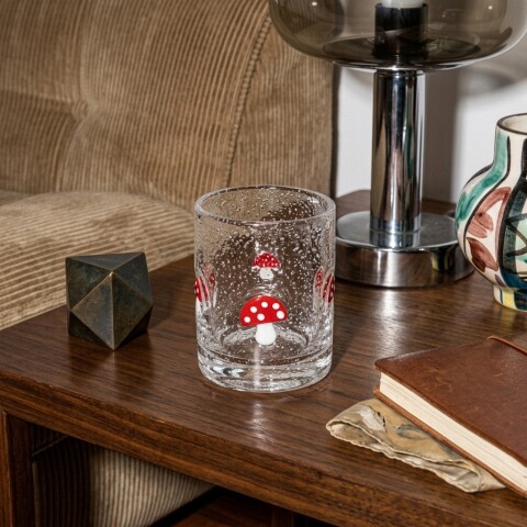 Vaso de vidrio hongo Vaso de vidrio hongo