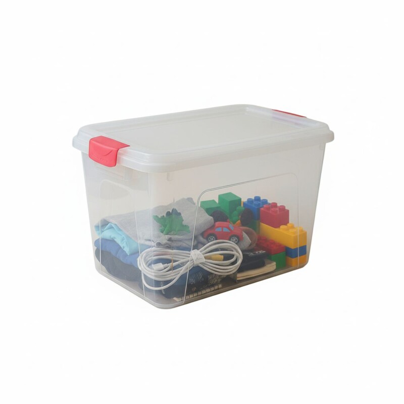 Set x3 Caja organizadora 65 lts TRANSPARENTE