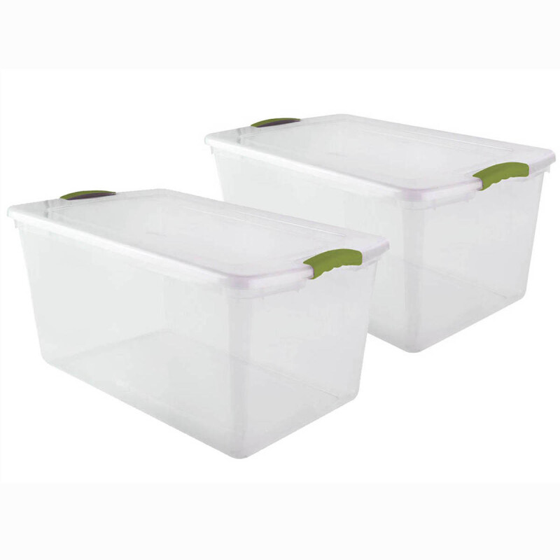 Set x2 Caja organizadora 61 lts Wenbox TRANSPARENTE