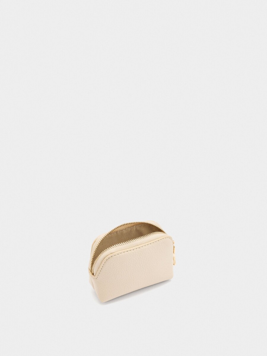 Monedero Liso beige
