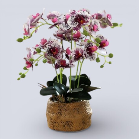 Orquídea Artificial Maceta Grande Violeta