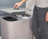 Cesta de lavandería con doble compartimento 90L Tota Gris
