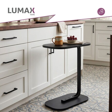 Mesa auxiliar Lumax de arrime MDF símil mármol para living Mesa auxiliar Lumax de arrime MDF símil mármol para living