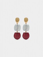 Pendientes Largos Efecto Piedra multicolor