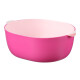 Bowl con escurridor rosa