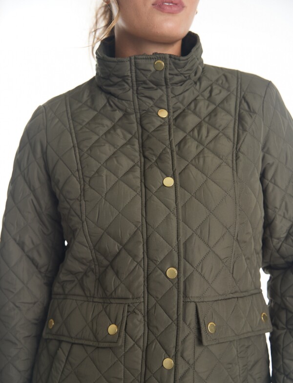 Campera Capitoneada & Trabas De Ajuste OLIVA